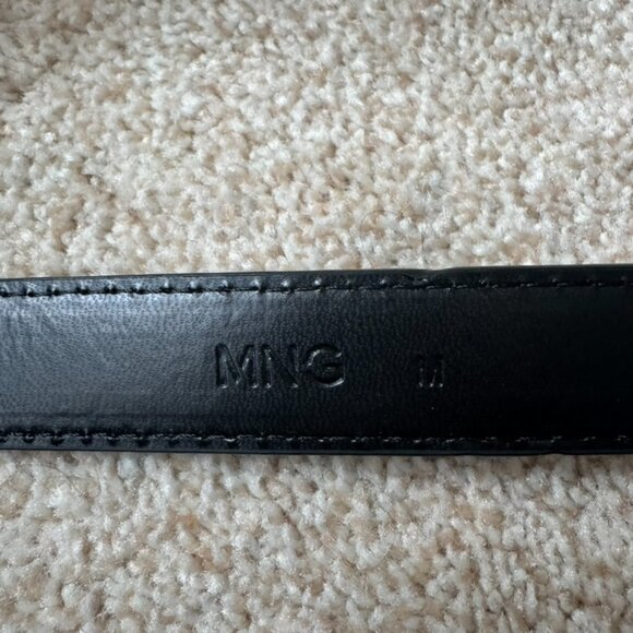 Mango CINTURON 650MILA black belt with gold buckle - M - Picture 6 of 7